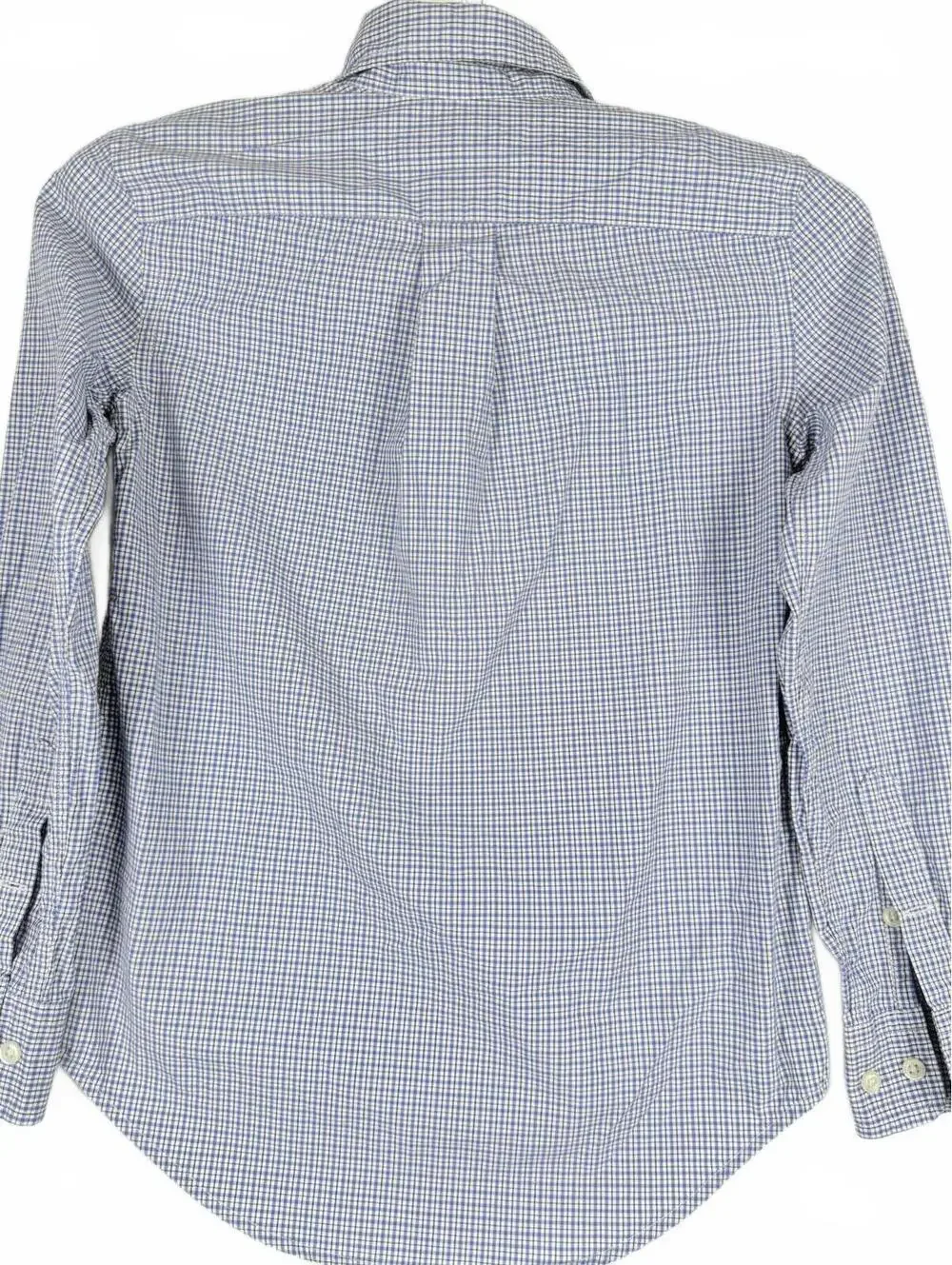Ralph Lauren Boys Blue White Gingham‎ Button Down Shirt Size 10